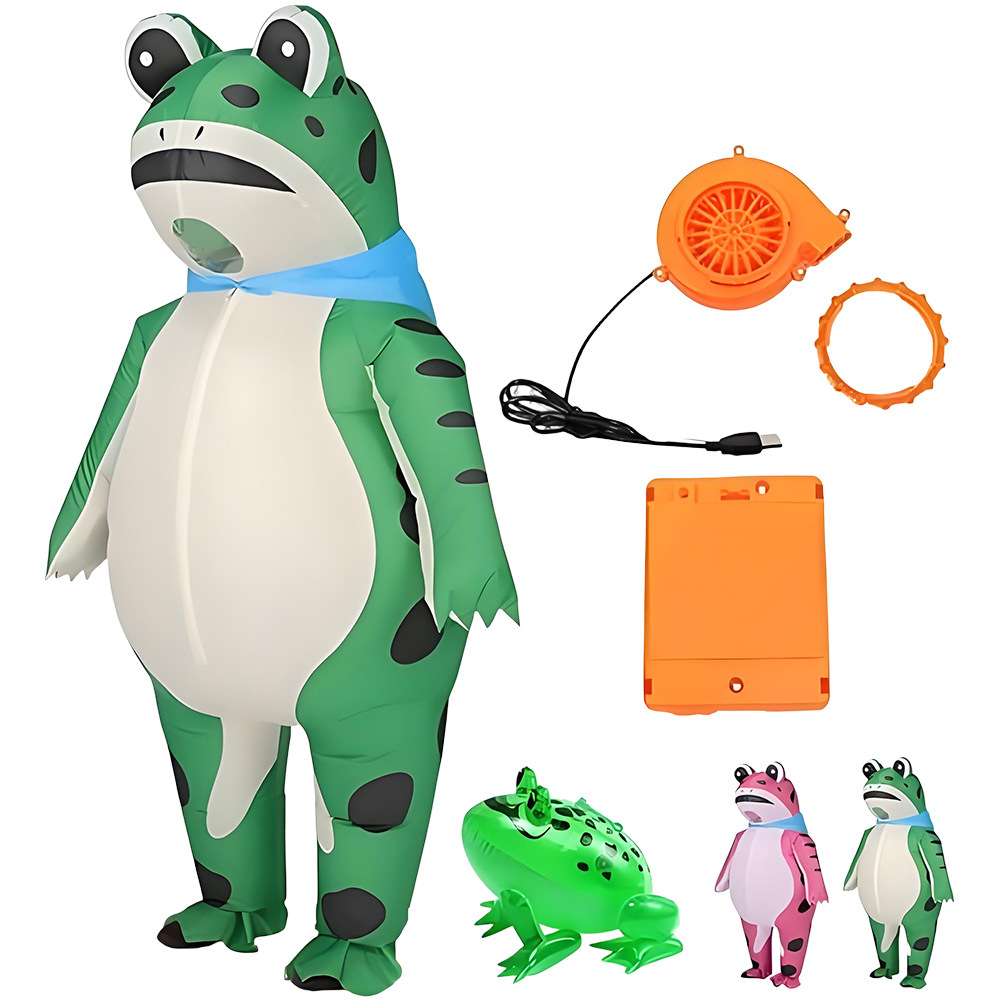 Halloween Costume Adult - Надувной костюм лягушки ZOETOPKID для косплея,