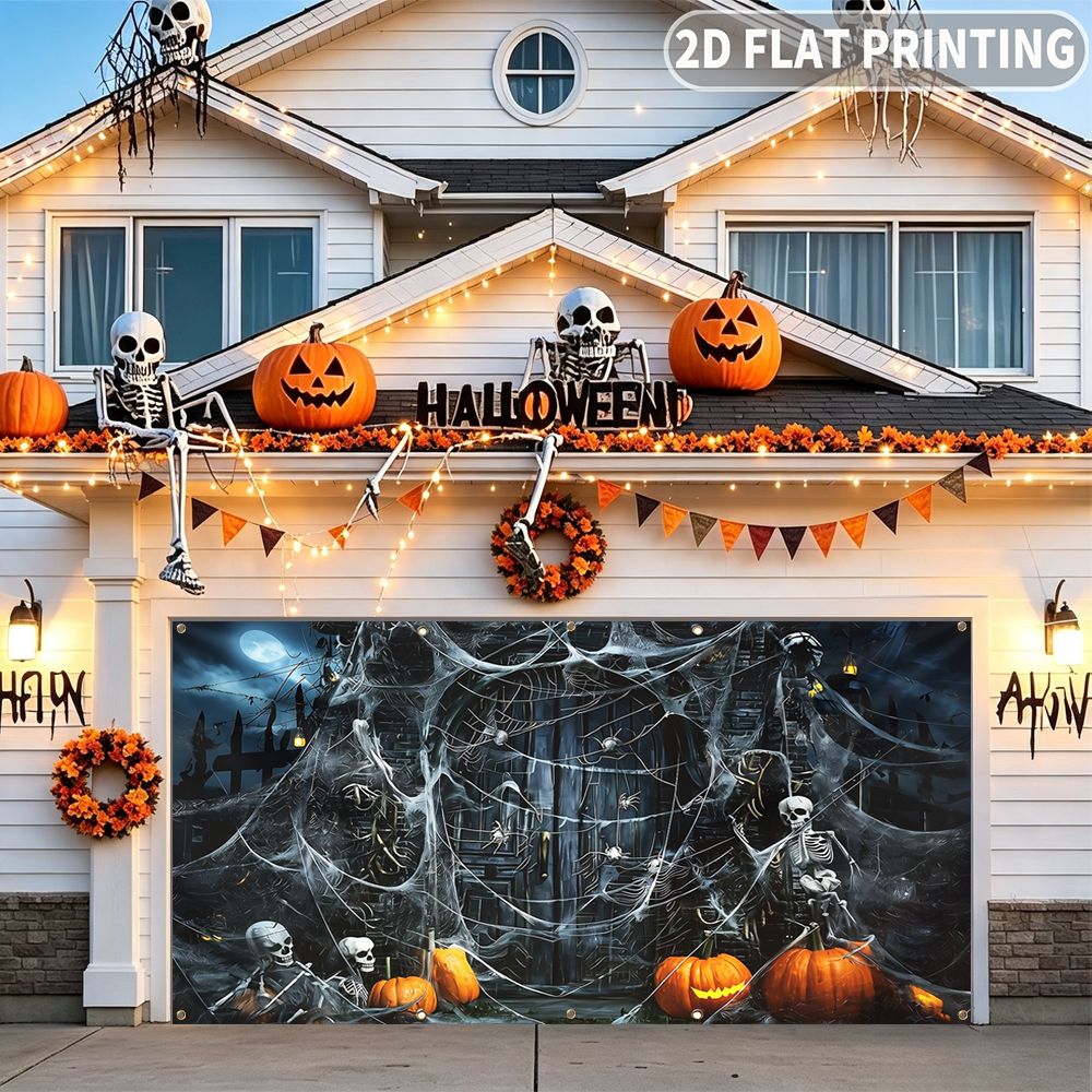 Halloween Skeleton Decoration - 1 шт. 2D плоский баннер для