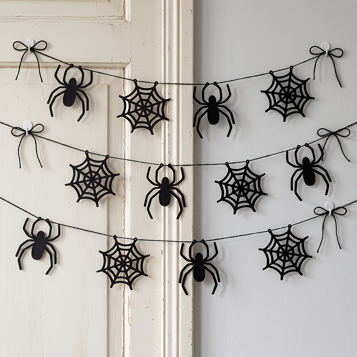 2 комплекта гирлянд-баннеров с – обзор и цена Spider Web Halloween Decoration
