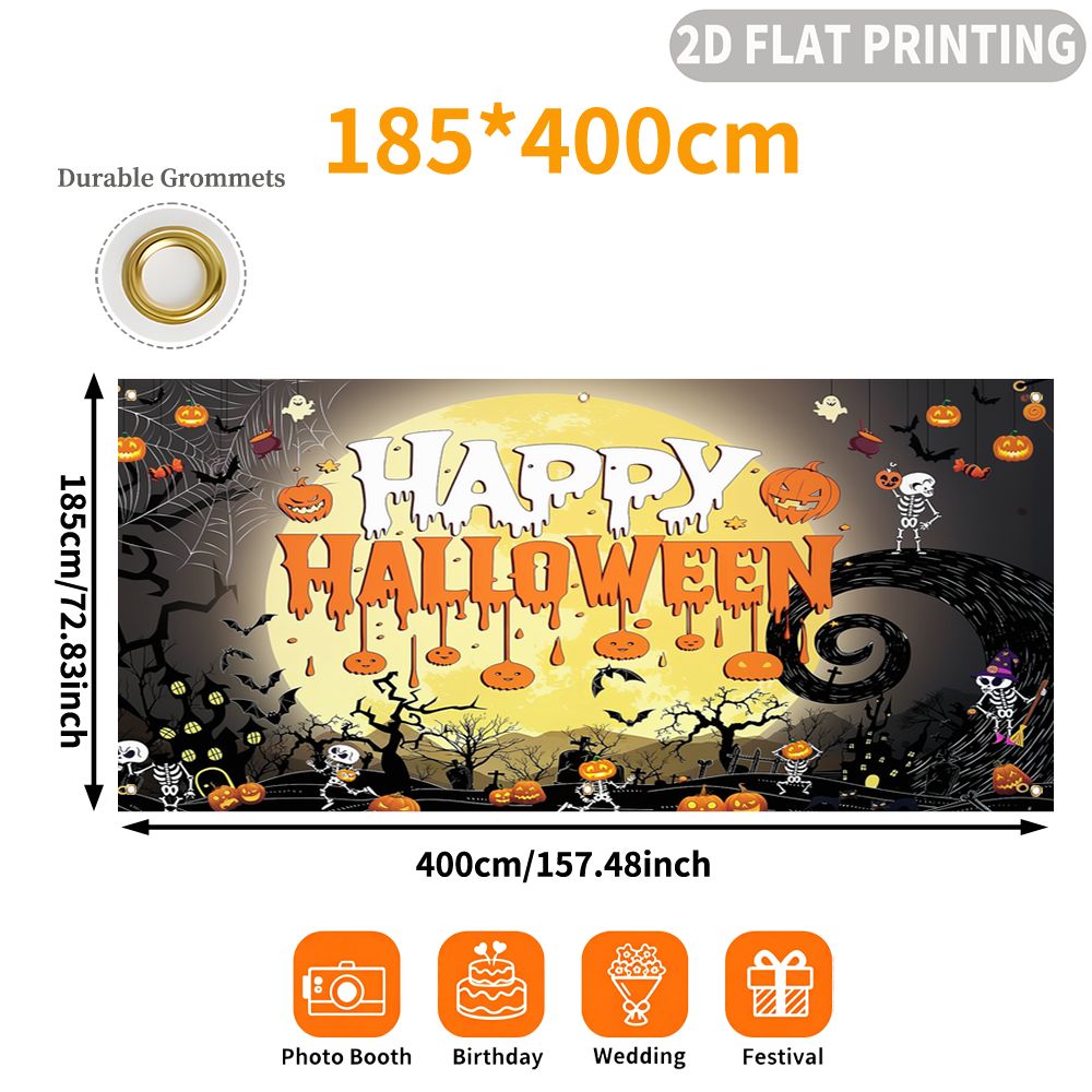 1 шт. 2D плоский баннер для Хэ – обзор и цена Halloween Skeleton Decoration