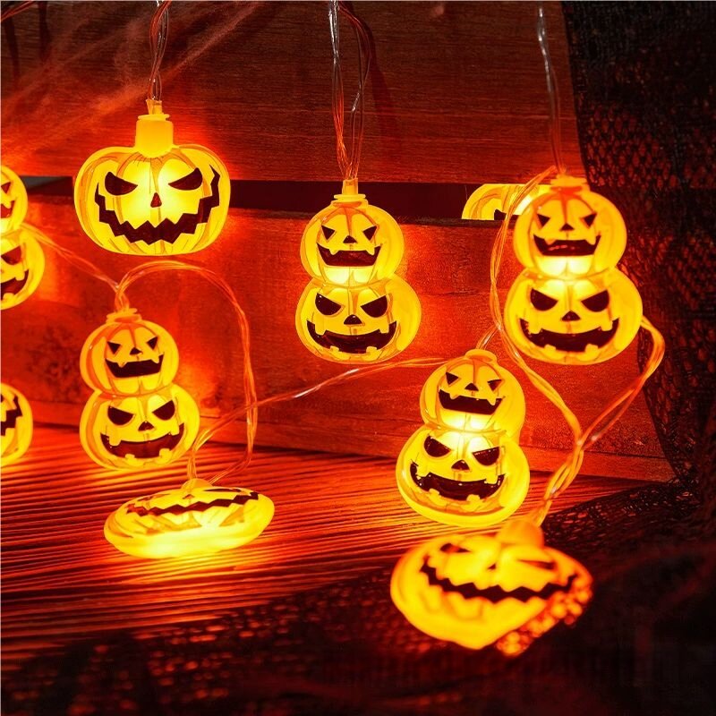 Светодиодные гирлянды на батар – обзор и цена Halloween Led String Lights Orange