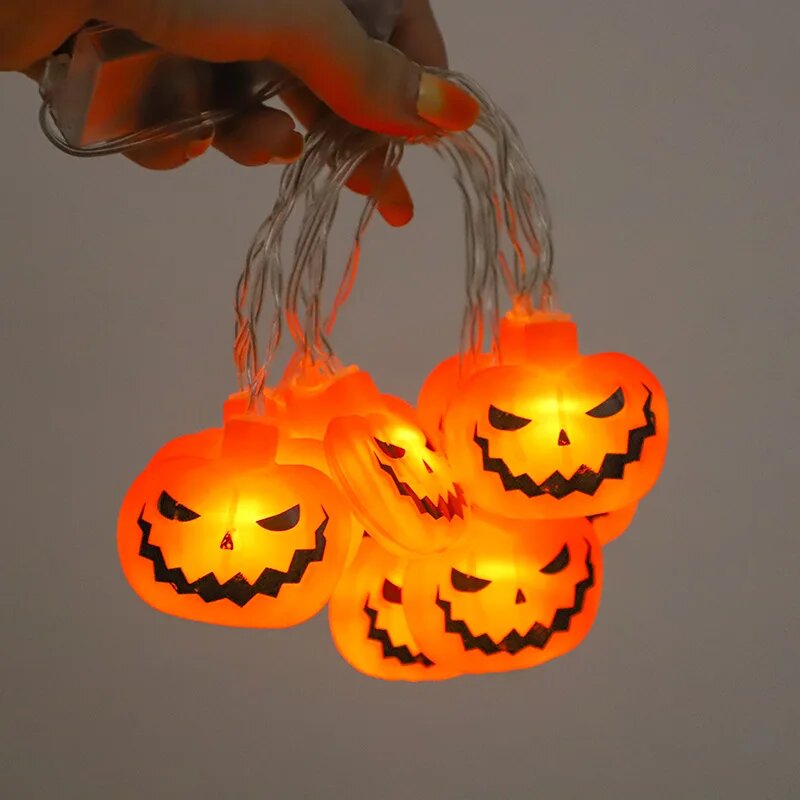 Светодиодные гирлянды на батар – обзор и цена Halloween Led String Lights Orange