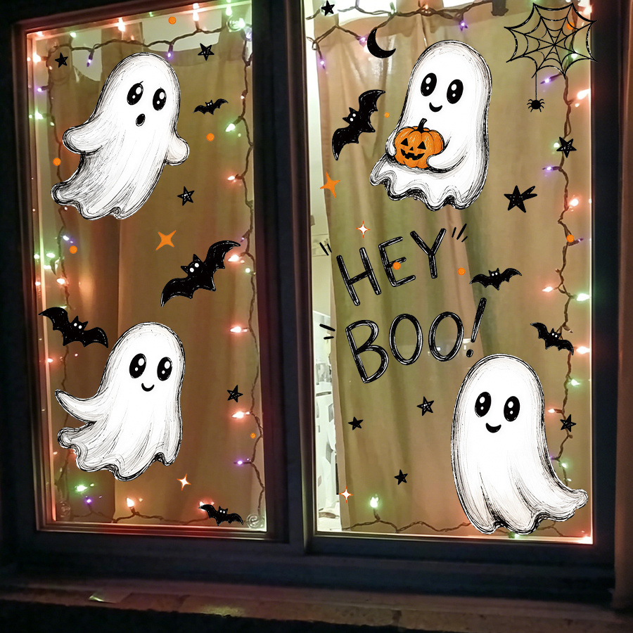 3 шт. наклеек на окна для Хэлл – обзор и цена Spider Web Halloween Decoration