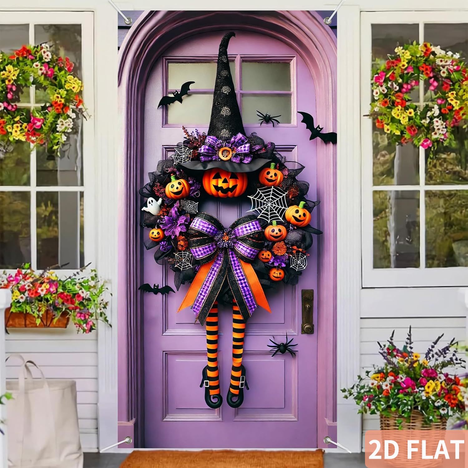 Венок на дверь в стиле Хэллоуи – обзор и цена Spider Web Halloween Decoration