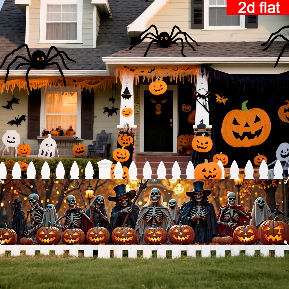 Хэллоуинский баннер с изображе – обзор и цена Halloween Skeleton Decoration