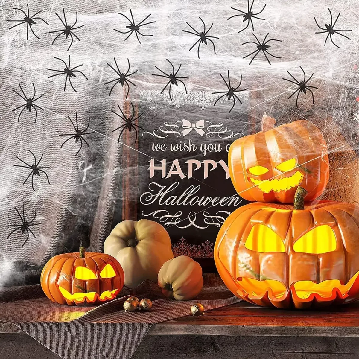 1-20 шт. Хэллоуинские украшени – обзор и цена Spider Web Halloween Decoration