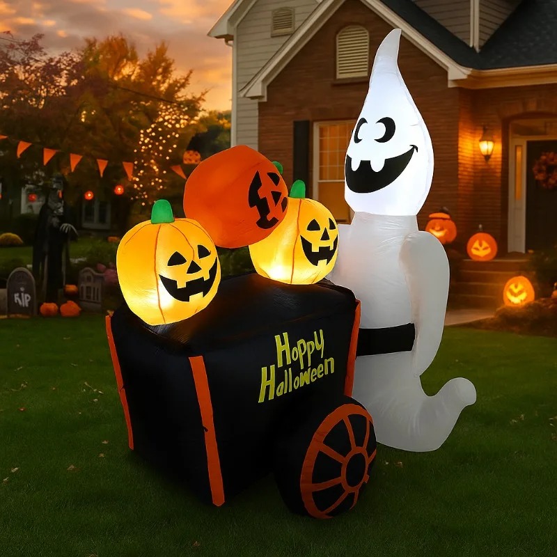 6 футов Хэллоуин уличные празд – обзор и цена Halloween Pumpkin Decor Led