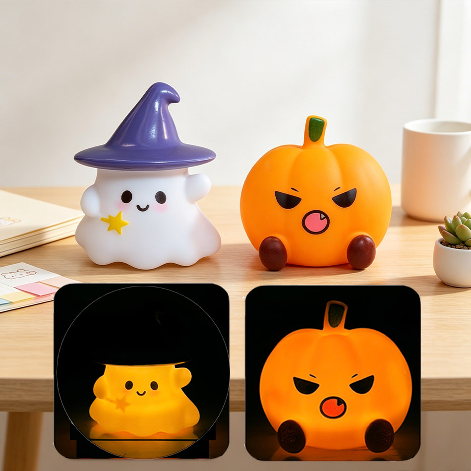 Силиконовый ночник Kawaii в ви – обзор и цена Halloween Pumpkin Decor Led
