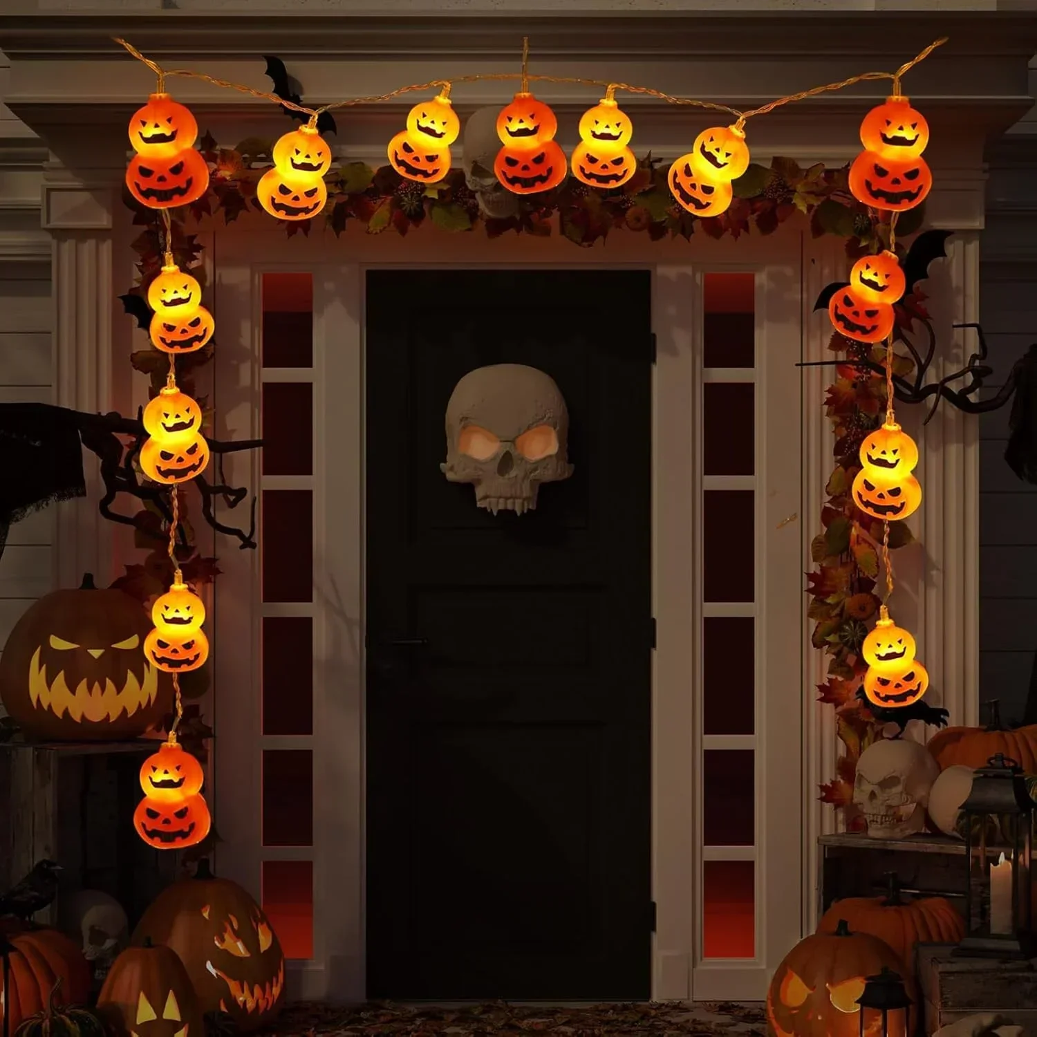 Гирлянда в виде тыквы с огоньк – обзор и цена Halloween Led String Lights Orange