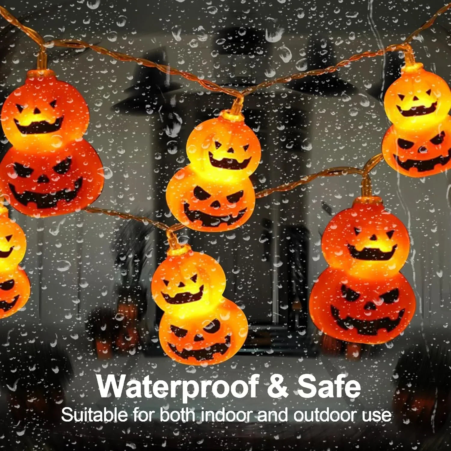 Гирлянда в виде тыквы с огоньк – обзор и цена Halloween Led String Lights Orange