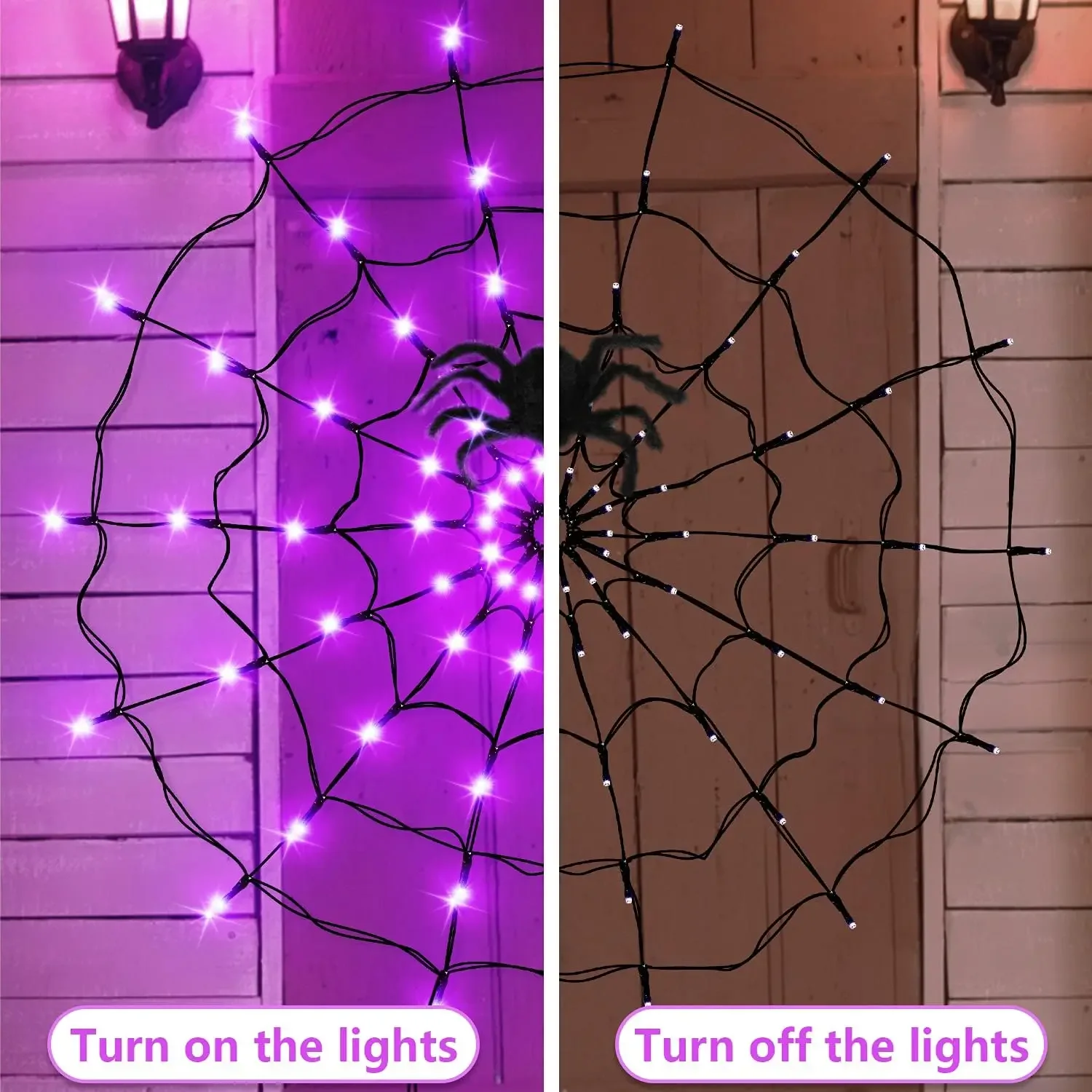 Светодиодная гирлянда на Хэлло – обзор и цена Spider Web Halloween Decoration