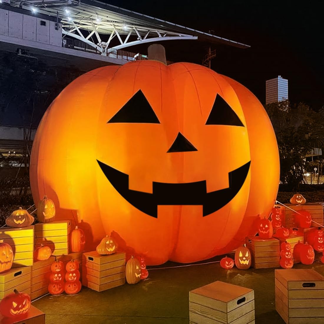 Гигантские надувные украшения  – обзор и цена Halloween Pumpkin Decor Led