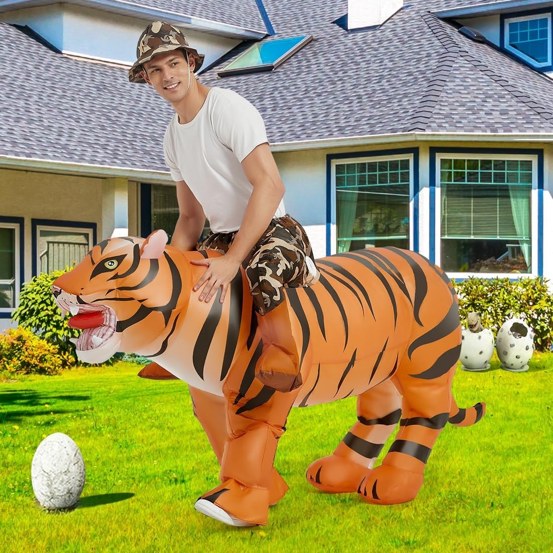 Надувной костюм тигра для взро – обзор и цена Halloween Costume Adult