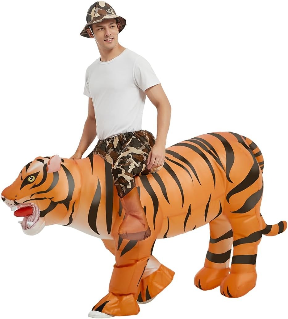 Надувной костюм тигра для взро – обзор и цена Halloween Costume Adult
