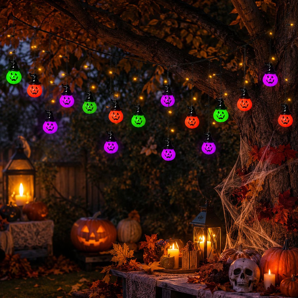 1 шт. Хэллоуинская жуткая гирл – обзор и цена Halloween Led String Lights Orange
