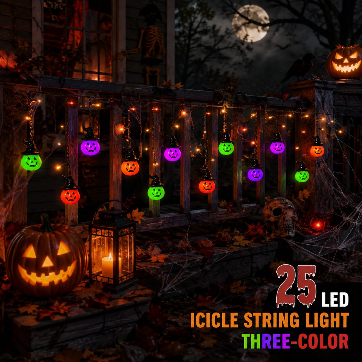 1 шт. Хэллоуинская жуткая гирл – обзор и цена Halloween Led String Lights Orange