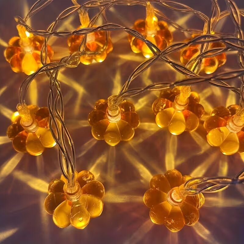 Светодиодная гирлянда-тыква на – обзор и цена Halloween Led String Lights Orange
