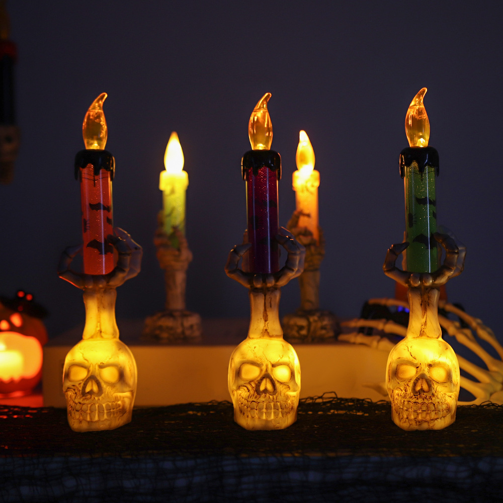 Хэллоуинская свеча в виде скел – обзор и цена Halloween Pumpkin Decor Led