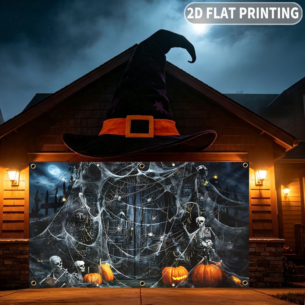 1 шт. 2D плоский баннер для Хэ – обзор и цена Halloween Skeleton Decoration