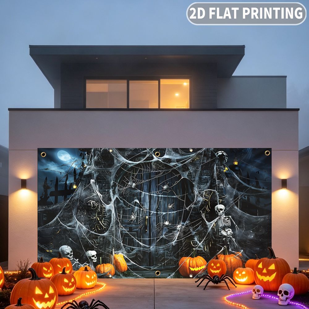 1 шт. 2D плоский баннер для Хэ – обзор и цена Halloween Skeleton Decoration